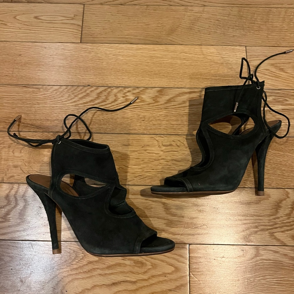 Aquazurra Size 37 Olive Green